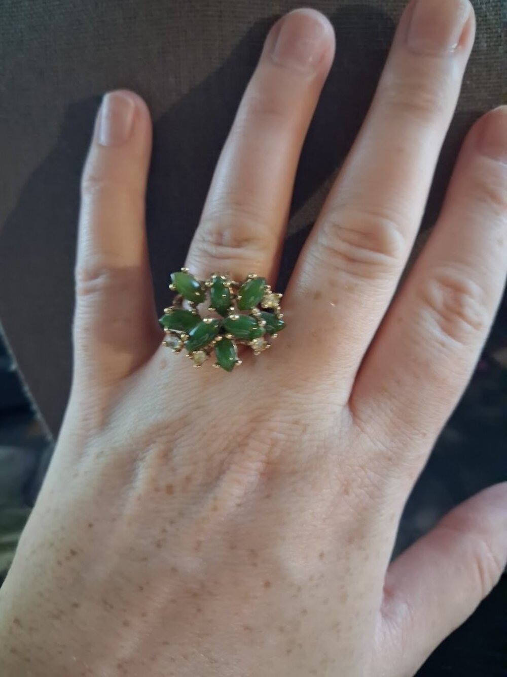 18kt Electrogold plated ring